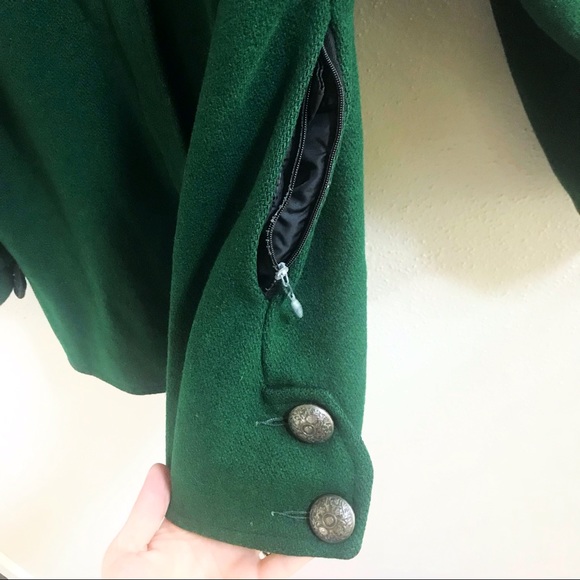 Vintage Emerald Woolen Ski Coat 🎿 - Picture 3 of 7